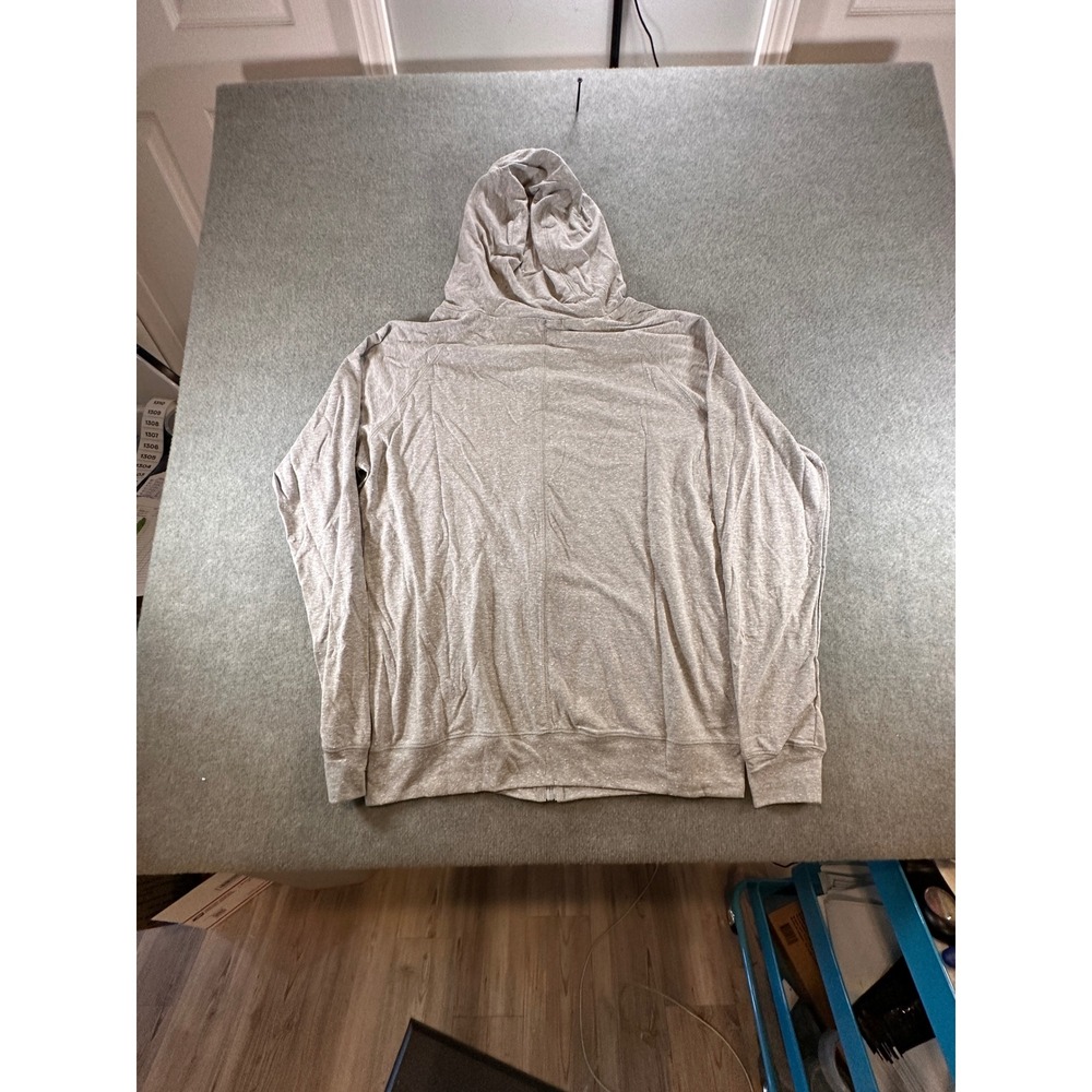 Running Man Batman Run Mens Gray Full Zip Hoodie Lightweight Tri-Blend Large - Picture 9 of 10